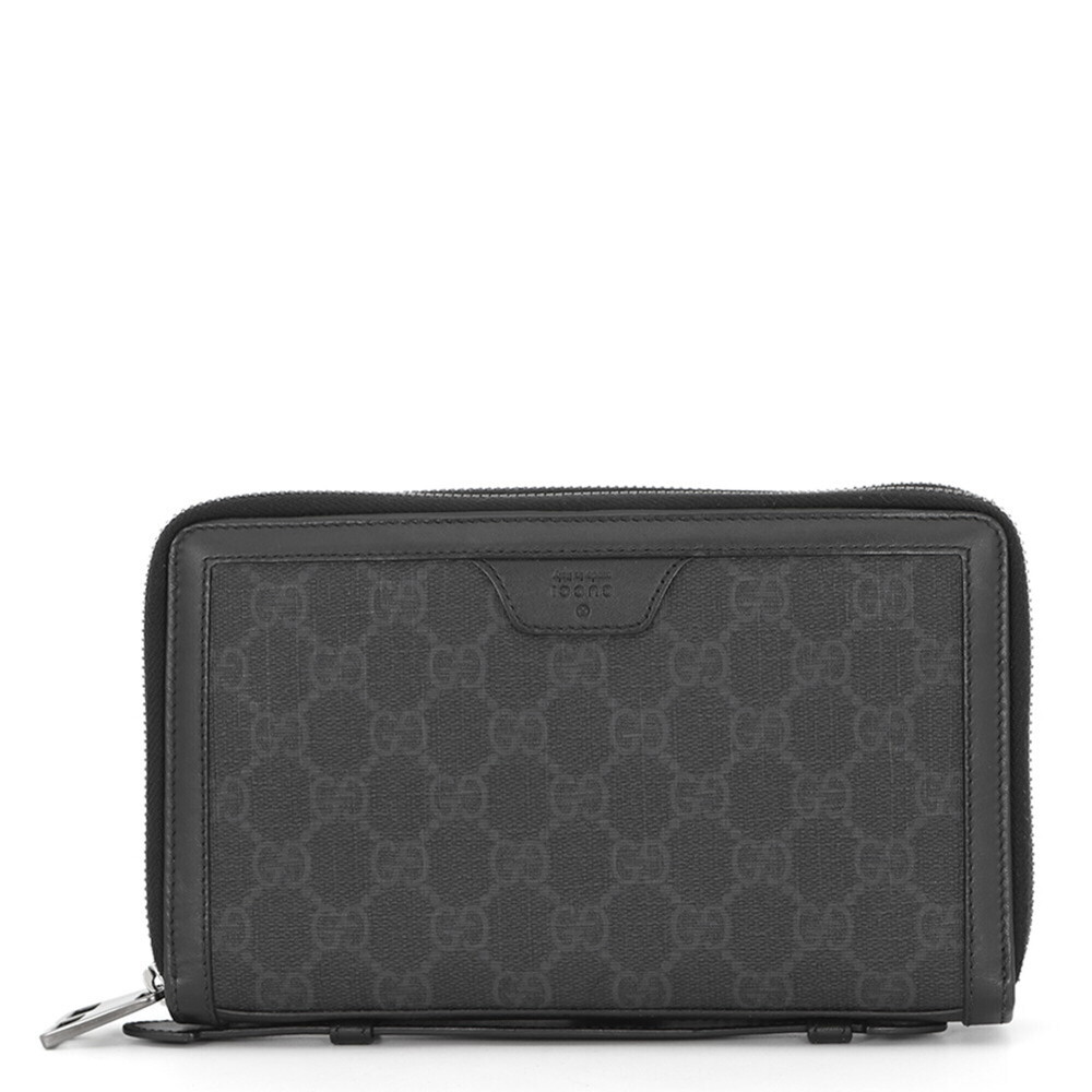 Gucci clutch bag GG Supreme second 395708 GUCCI black wallet handbag